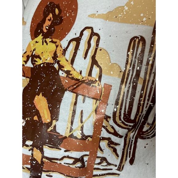 Vintage-inspired Western Graphic Tee - The Hell I Won't - Size Medium - Picture 6 of 7